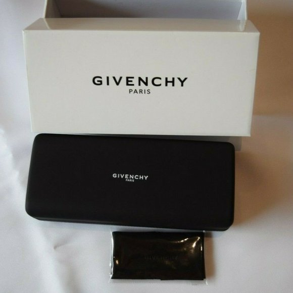 Givenchy Hard Clamshell Eyeglasses Sunglasses Case, Box, Cloth - Black, NEW - Picture 1 of 8
